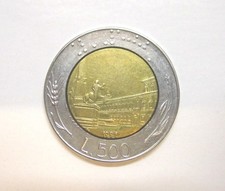 Rara moneta italiana 500 lire