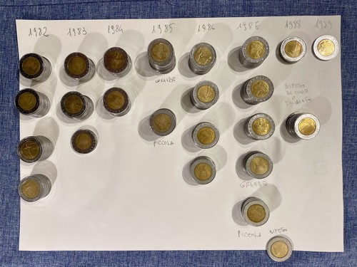 Monete 500 lire bimetalliche - -,