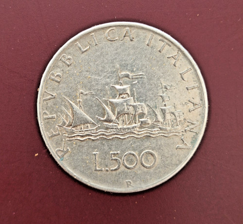 500 lire caravelle 1958 moneta - lire,