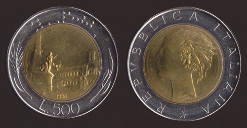 Italia repubblica 500 lire - repubblica,