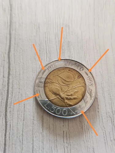 Moneta 500 lire ifad 1978 - 500, 1978-1998