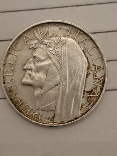 500 lire argento dante - dante., moneta
