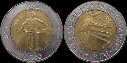 Moneta 500 lire - moneta,