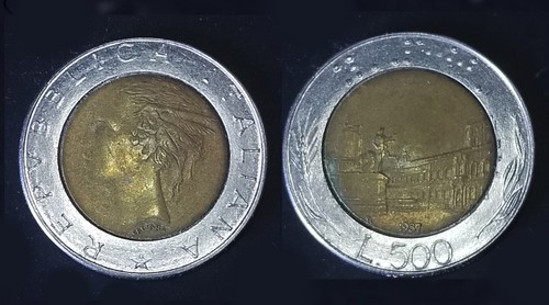 Moneta 500 lire - 500, 1987