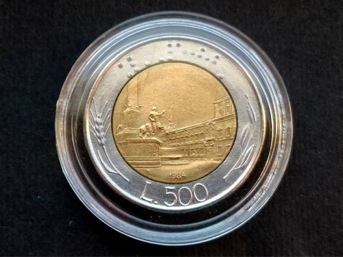 Moneta 500 lire - moneta,