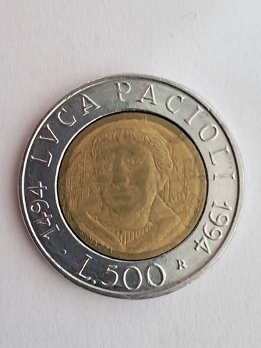 Moneta 500 lire - moneta,