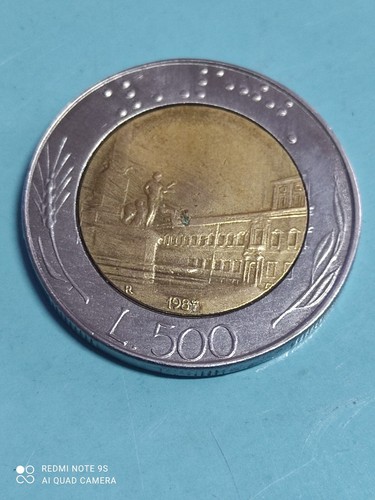 Moneta 500 lire del - lire, 1987