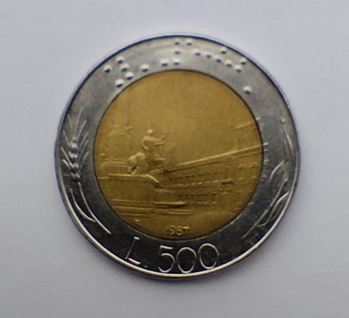 Rara moneta 500 lire 1987 - rara,