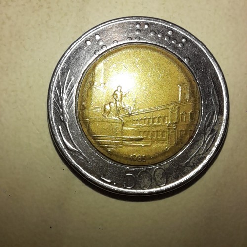 Moneta 500 lire bimetallica - moneta,
