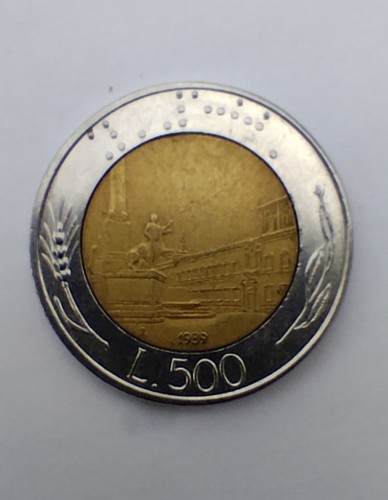 Rara moneta 500 lire - 500, 1989
